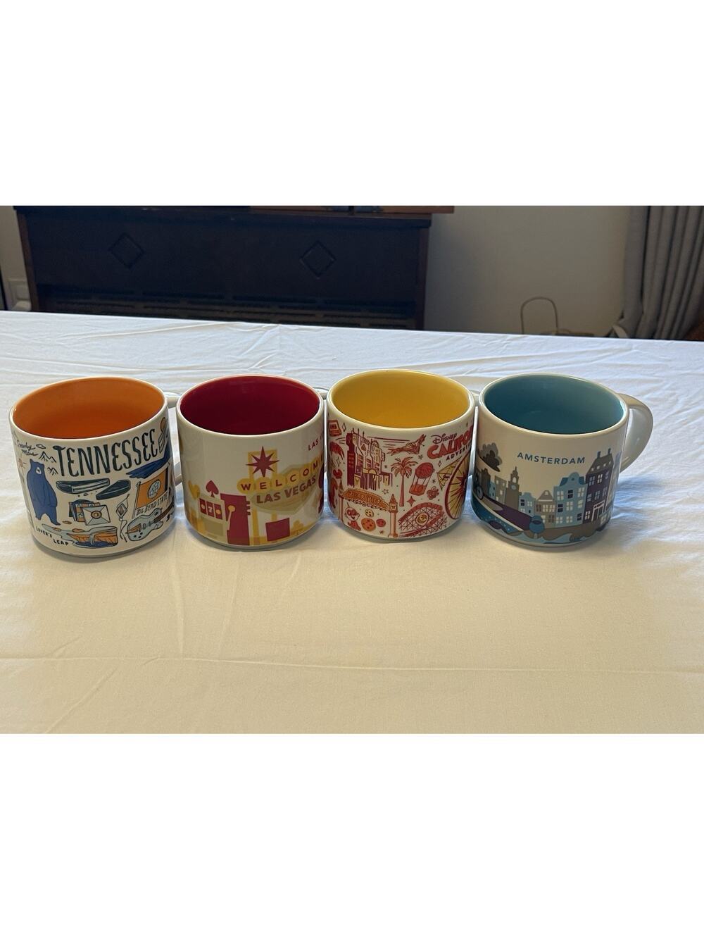 Starbucks Collectible Coffee Mugs Amsterdam, Las Vegas, Tennessee